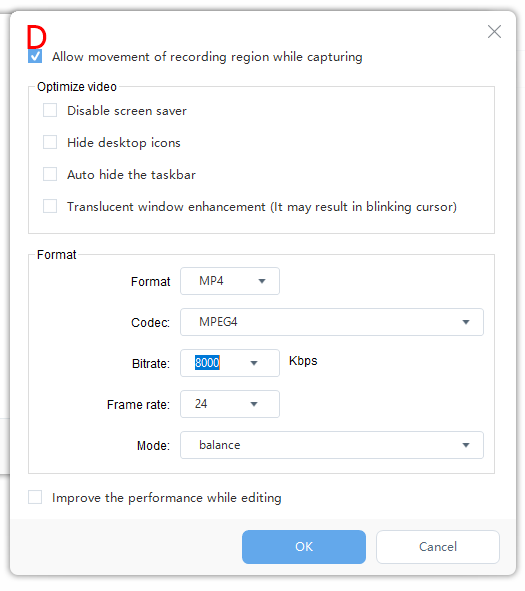 setting configuration, use zeus edit to configure, open advance video tab