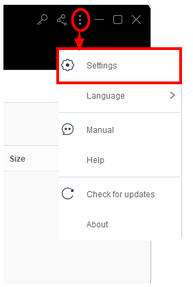 setting configuration, use zeus edit to configure, open settings tab
