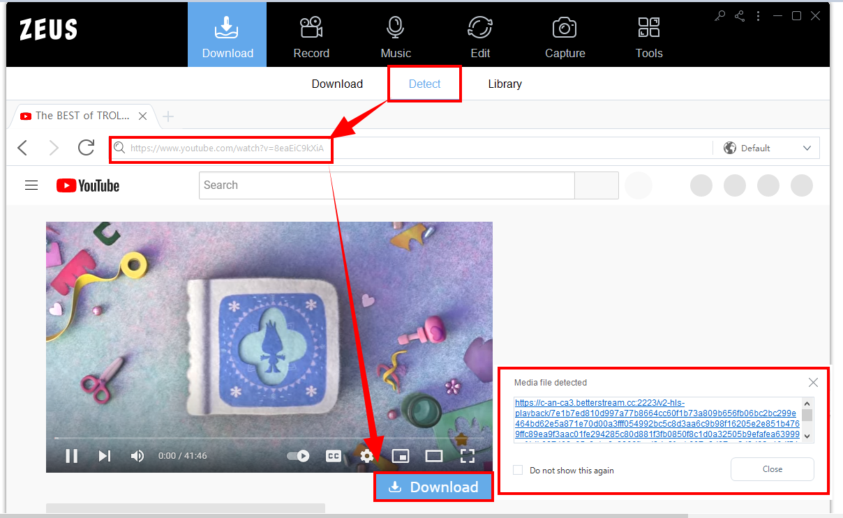 Auto-Download video, paste URL