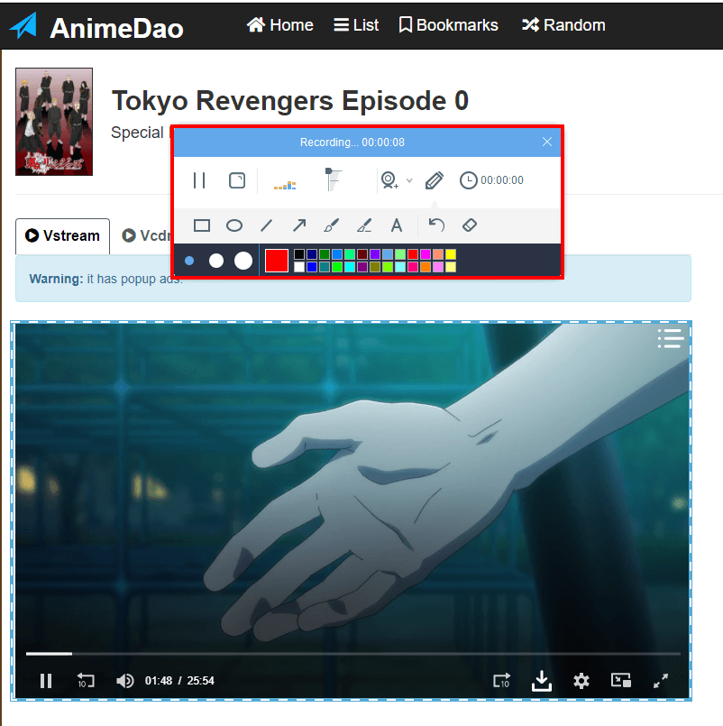 how to download video from animedao,start recording