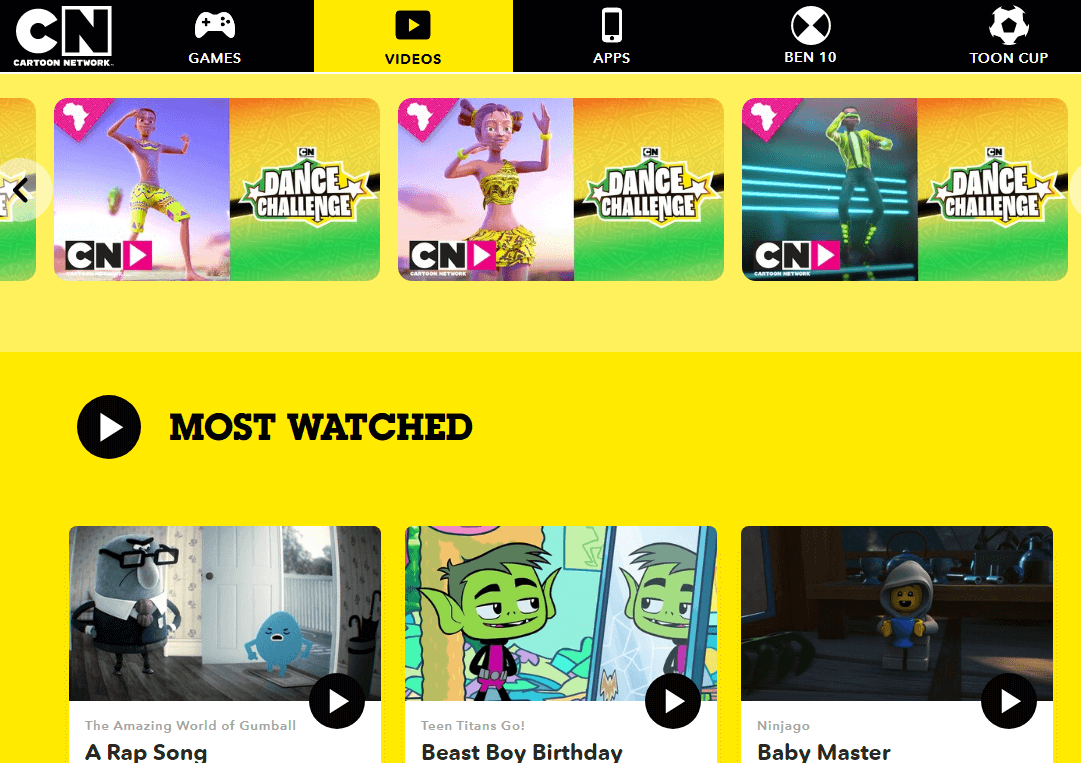 best cartoon sites, cartoon network
