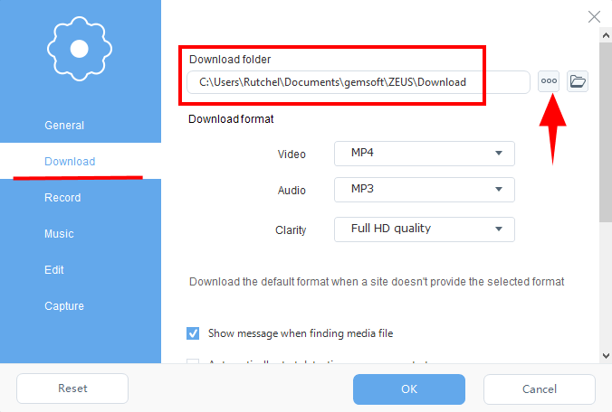 can't download url using zeus, copy and paste video url, check output folder