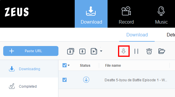 can't download url using zeus, copy and paste video url, resume downlaod