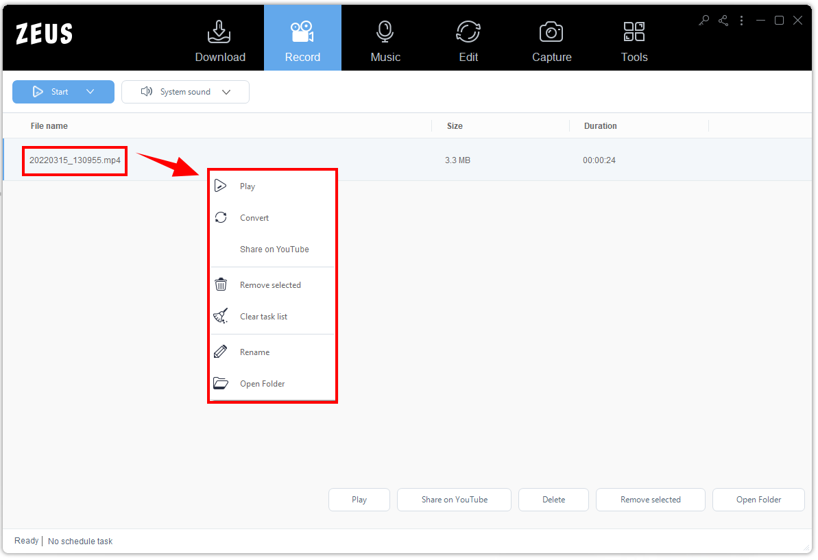 record online meeting, complete recording