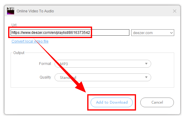 download deezer playlist mp3, add to download