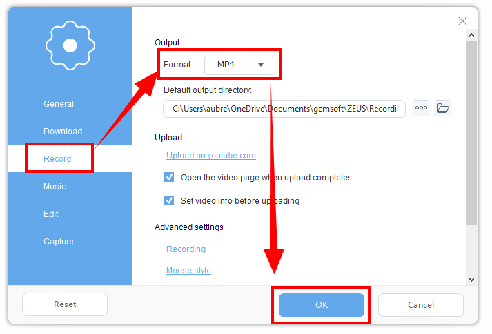 animedao to mp4, modify settings