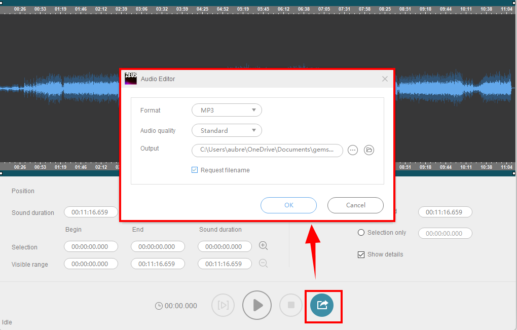 use voice editing tools, zeus music edition to use in editing,save the file you edit