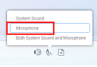 record microphone sound, using zeus to record, select microphone