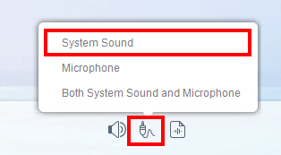 recorded music is silent, no sound detected, select system sound in music