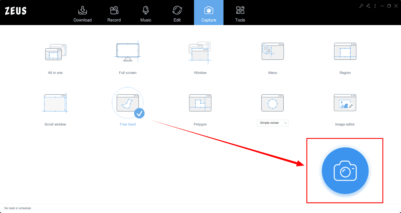 capture transparent screenshot, start taking transparent screenshot