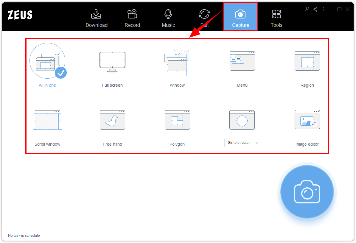 screen capture software, select customized designated area