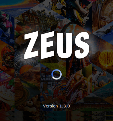 zeus manual main screen, start main screen, ZEUS image display 