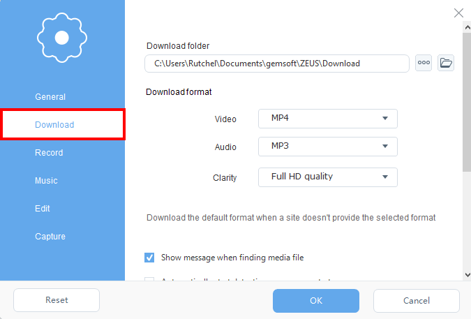 video downloaded is audio only, set download type to video, go to download