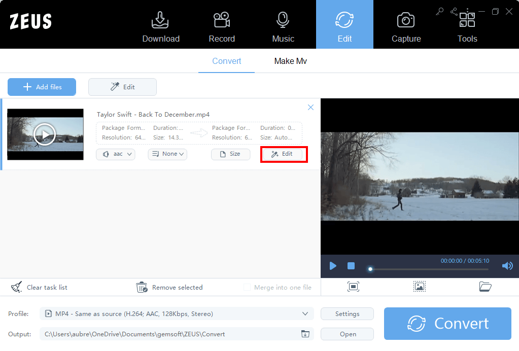 put images and videos,using zeus edit, start to edit