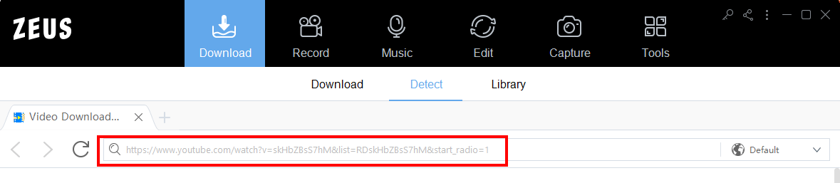 download automatic detection, pasting music's url
