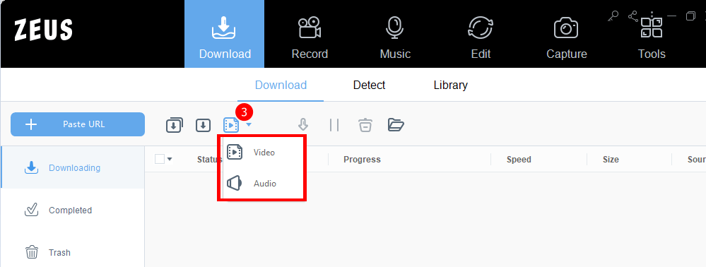 download audio only from video, zeus select audio s