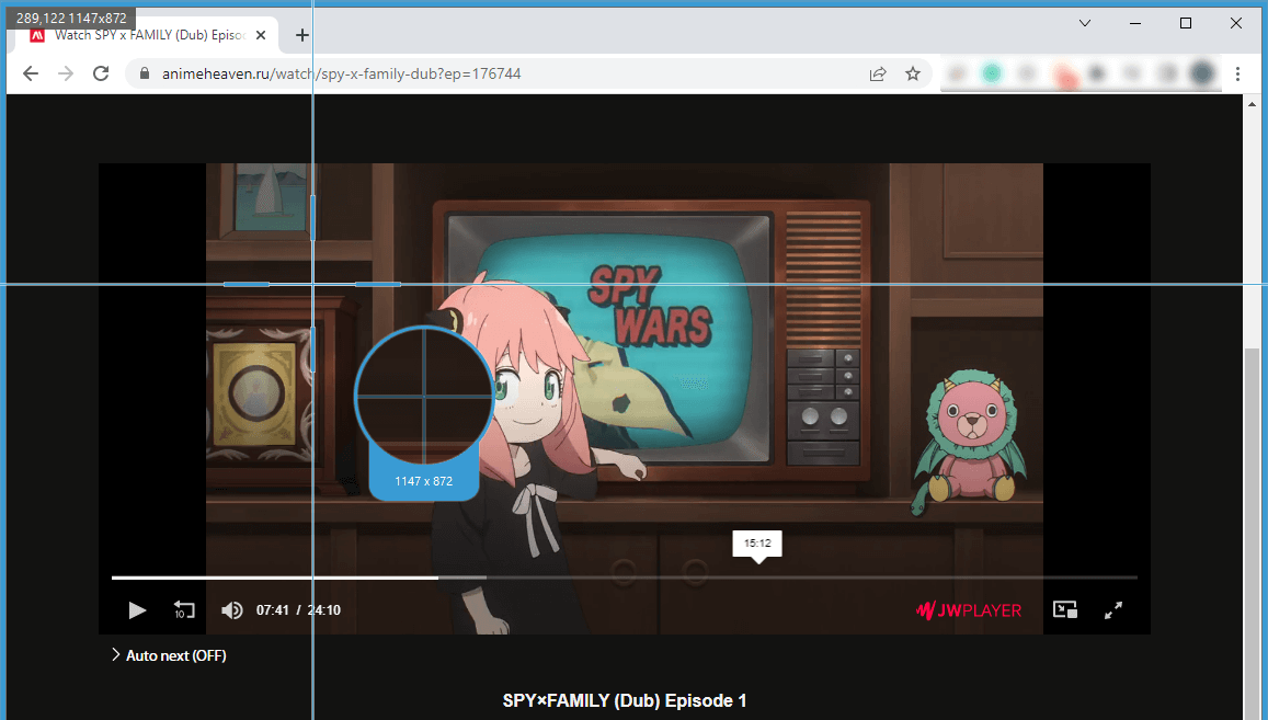 download from animeheaven, select recording area